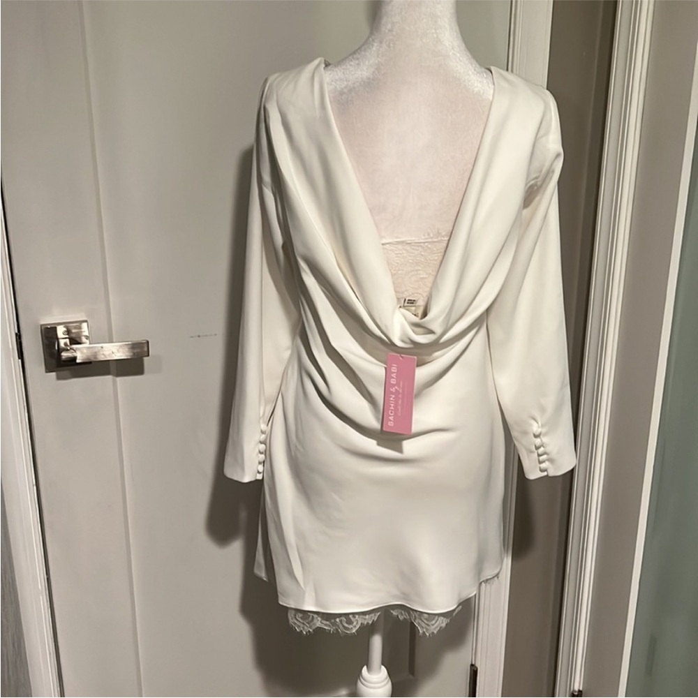 Sachin & Babi Cameron Lace-Trim Stretch Crepe Minidress Size 10 NWT - Picture 4 of 5